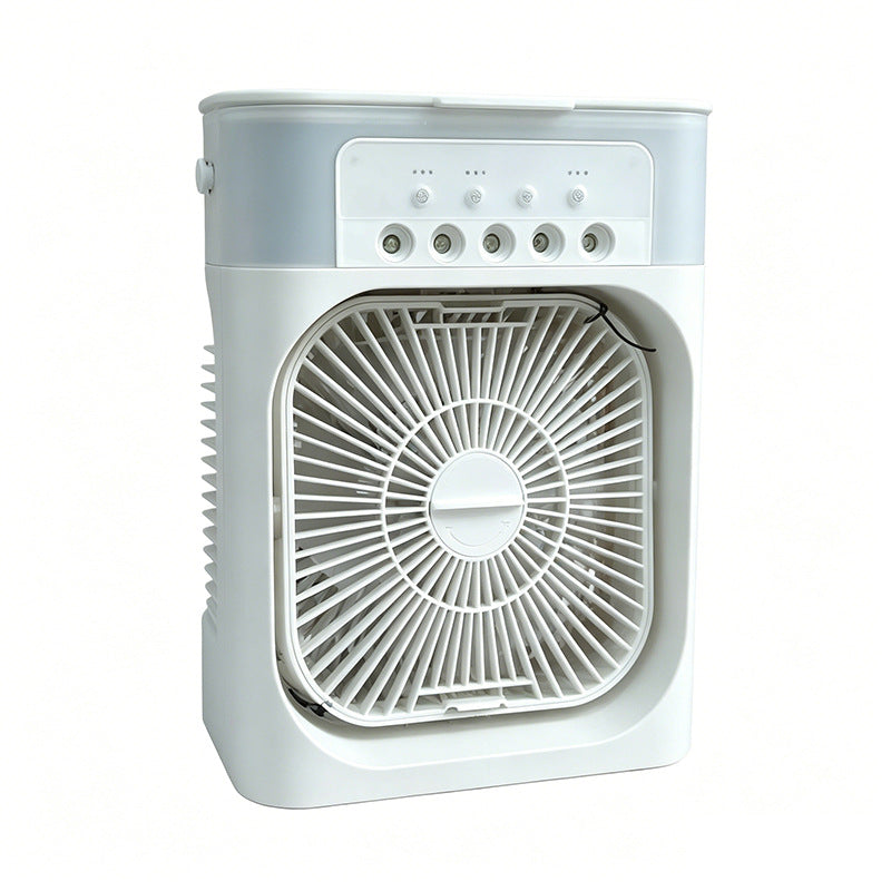 Five-Hole Spray Fan with Humidifying and Cooling Portable Desktop Fan