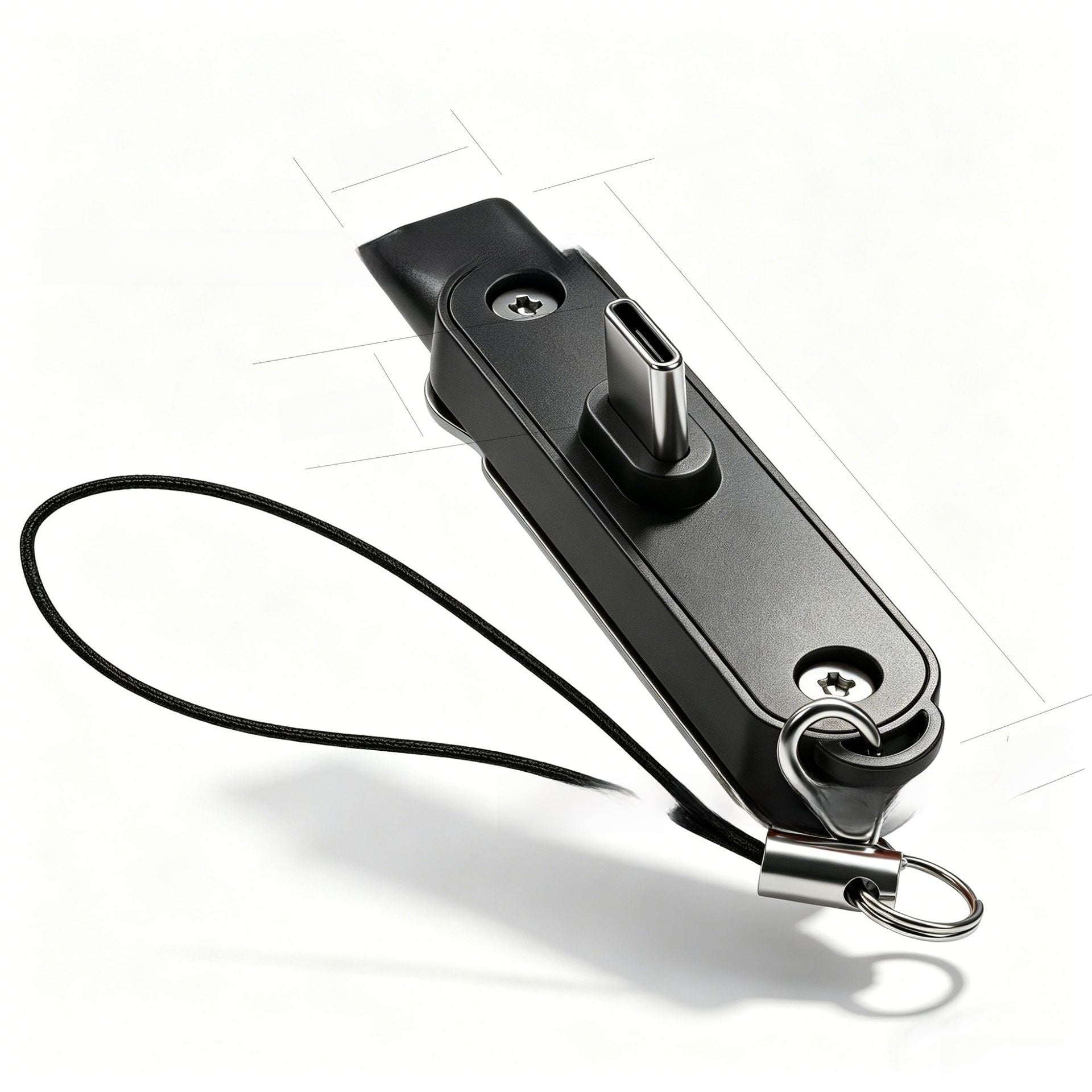 Foldable Type C Phone Holder Charging Adapter