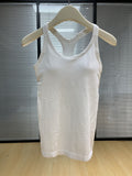 Fitness workout racerback top with built-in cups
