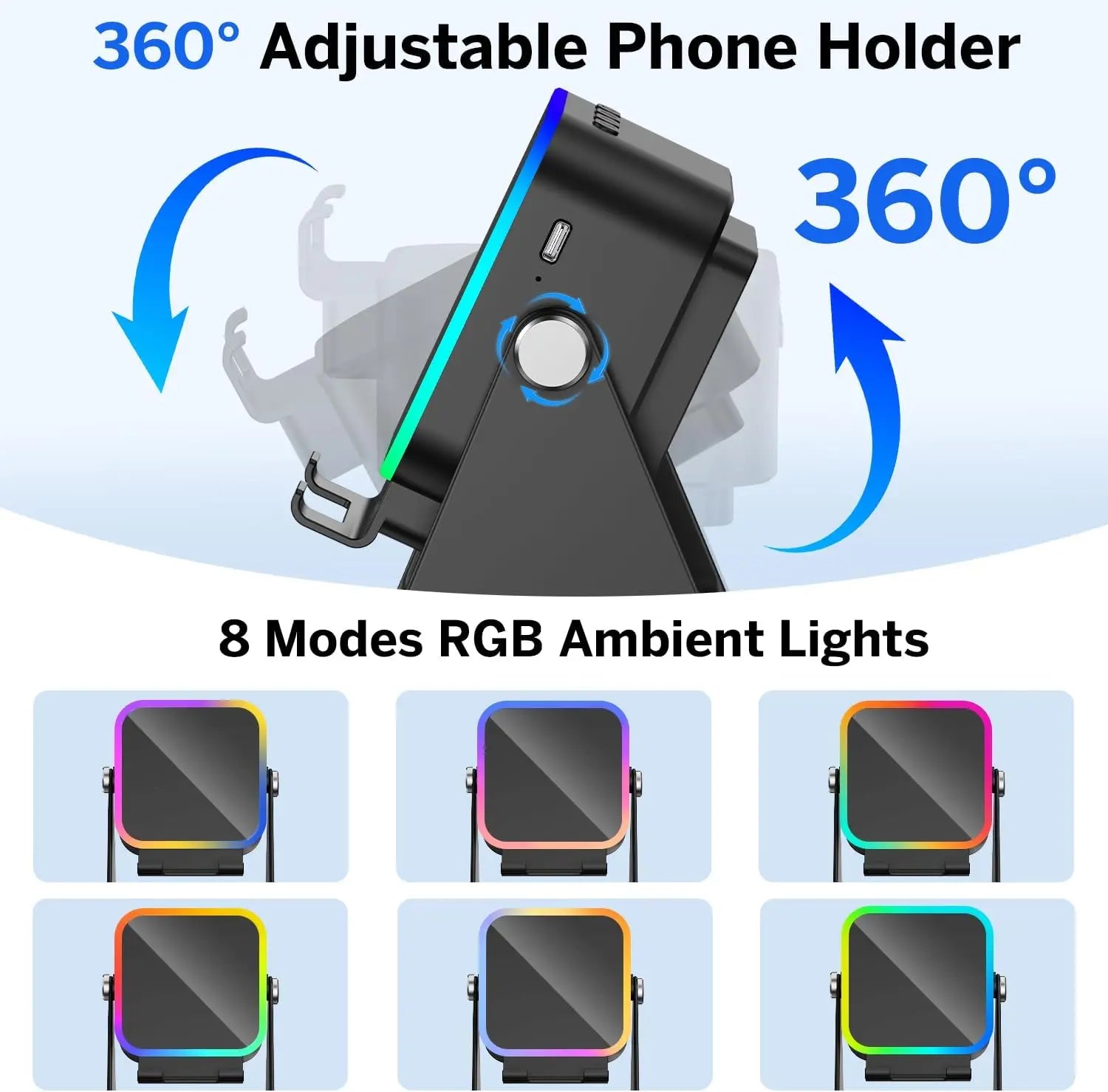 AutoInduction Bluetooth RGB Party Speaker Holder