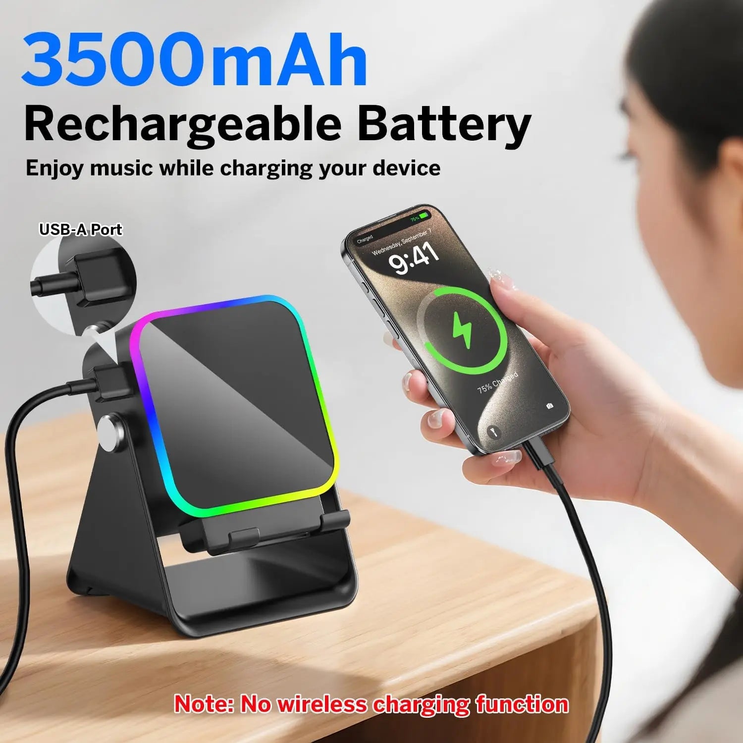 AutoInduction Bluetooth RGB Party Speaker Holder