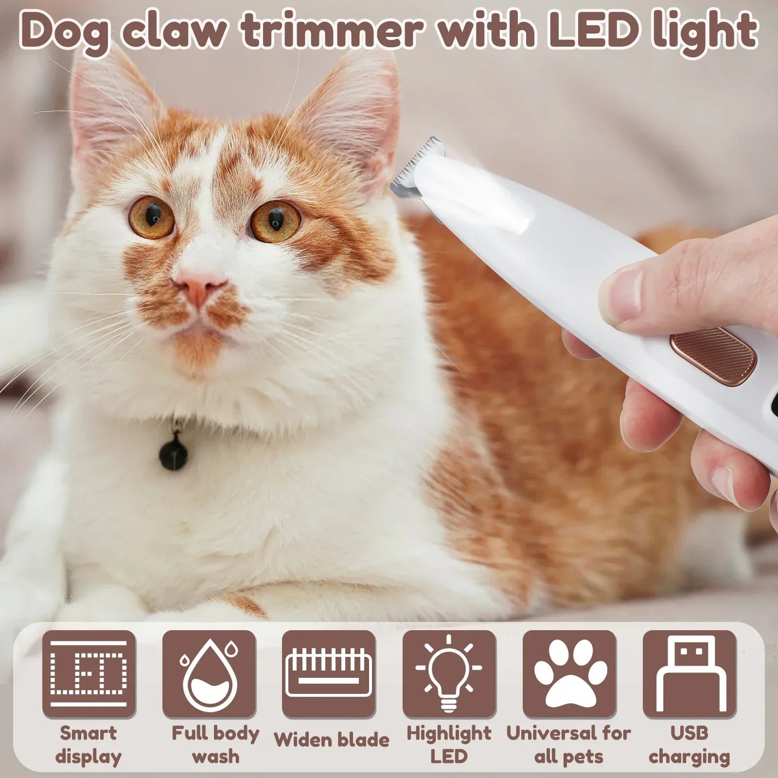 EasyTrim LED Pet Paw Trimmer