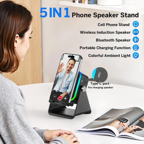 AutoInduction Bluetooth RGB Party Speaker Holder